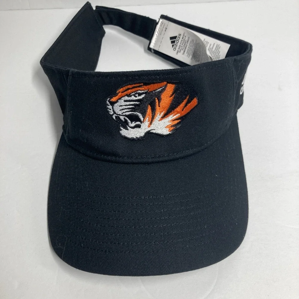 Cincinnati Bengals Visor Hat Cap Adult Adjustable Black Adidas 100% Cotton